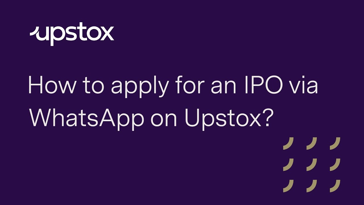 rajkotupdates.news : upstox pre apply for an ipo via whatsapp